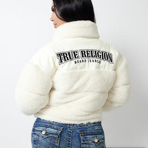 True Religion Embroidered Sherpa Jacket - Picture 1 of 12